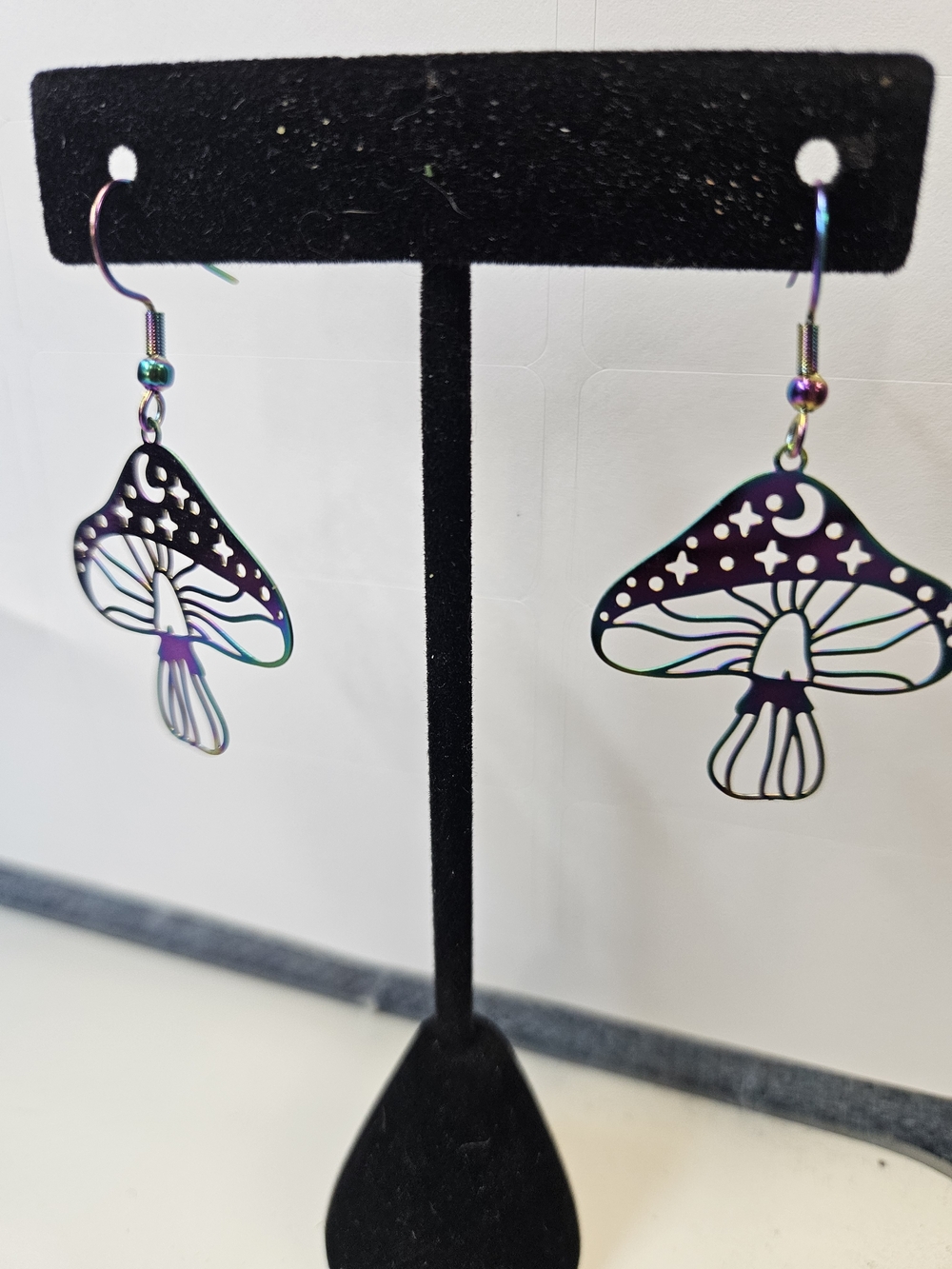 Iridescent Mushroom Drop Earrings - Women Jewelry Earrings
